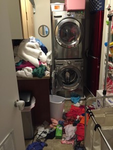 dirty laundry room