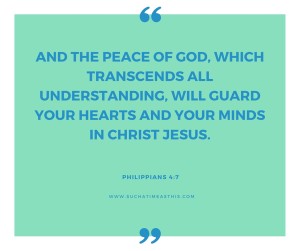 And the peace of God, which transcends all (3)