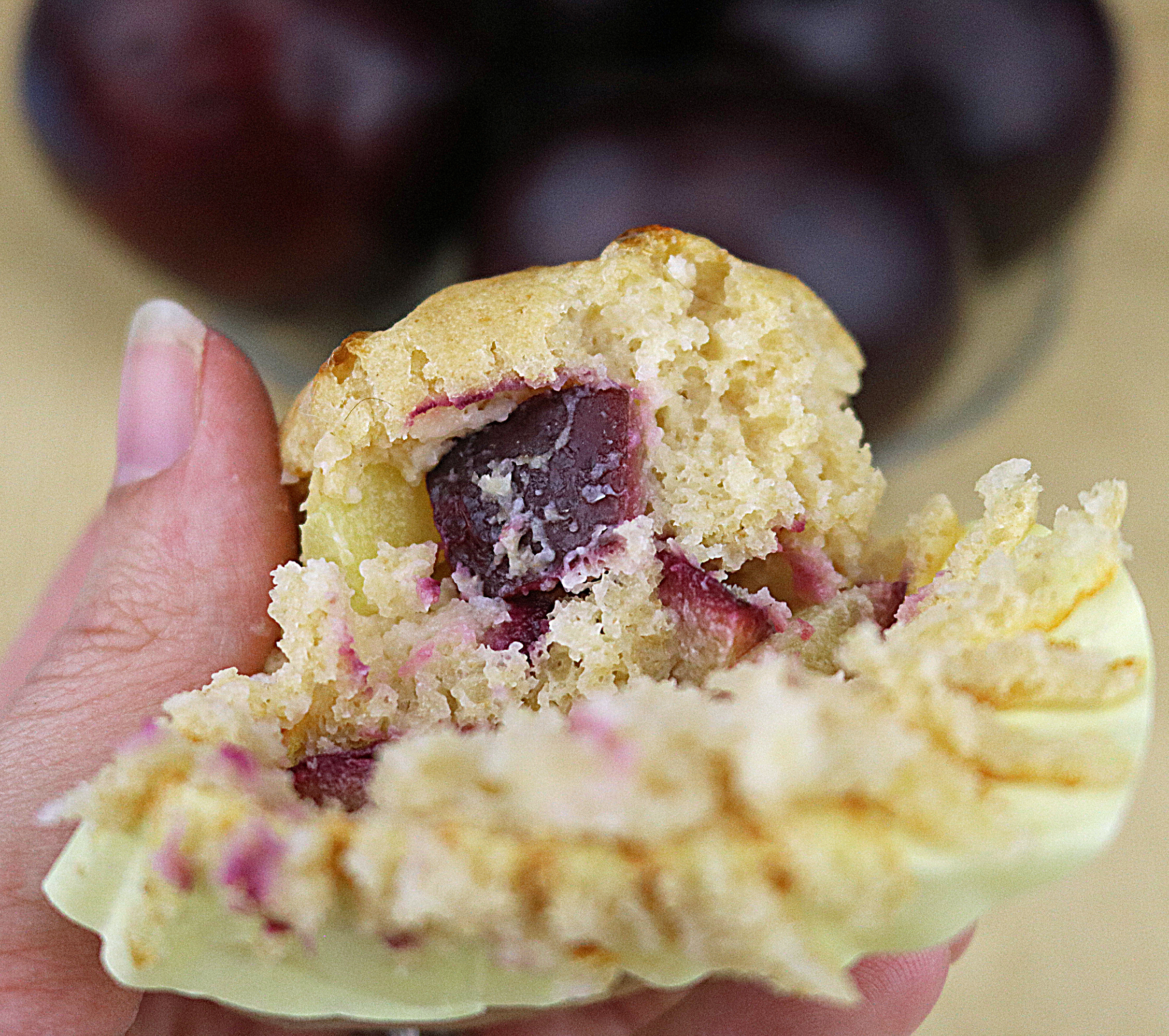 Plum Cottage Cheese Muffin