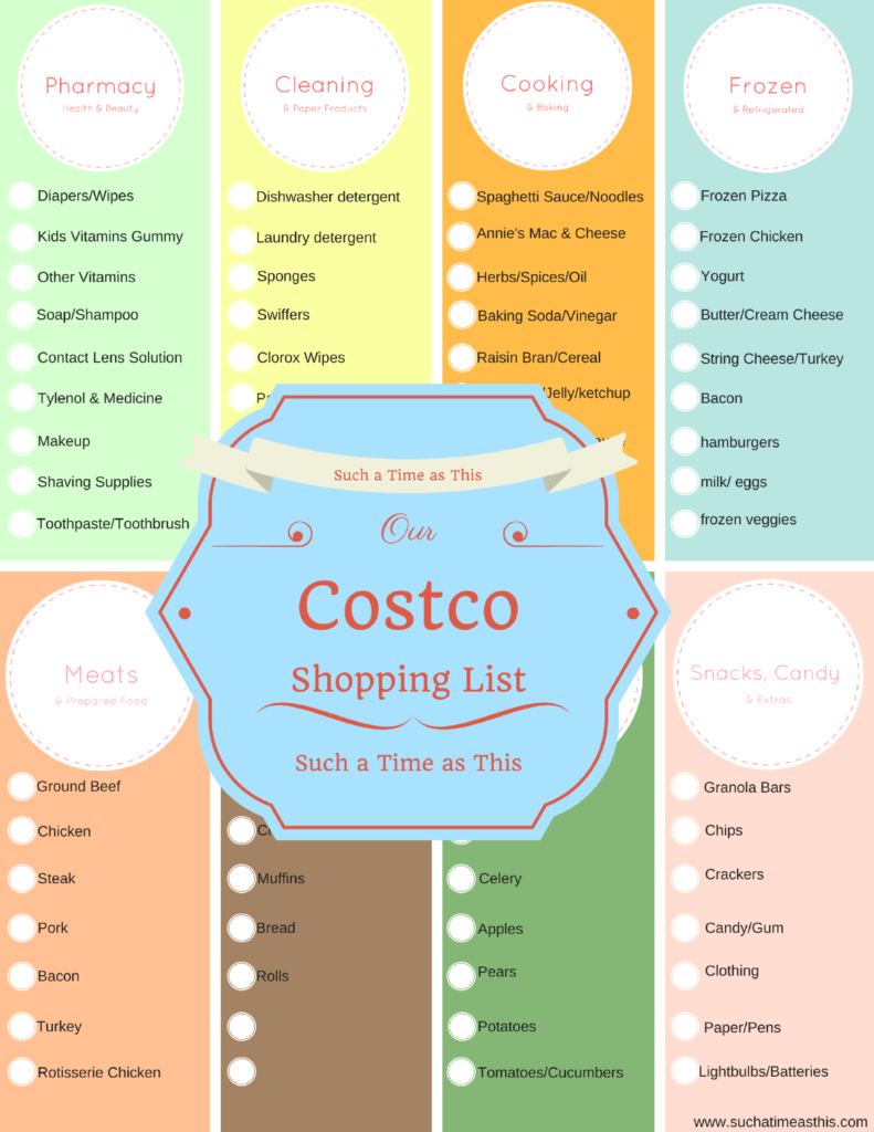 costco shopping list