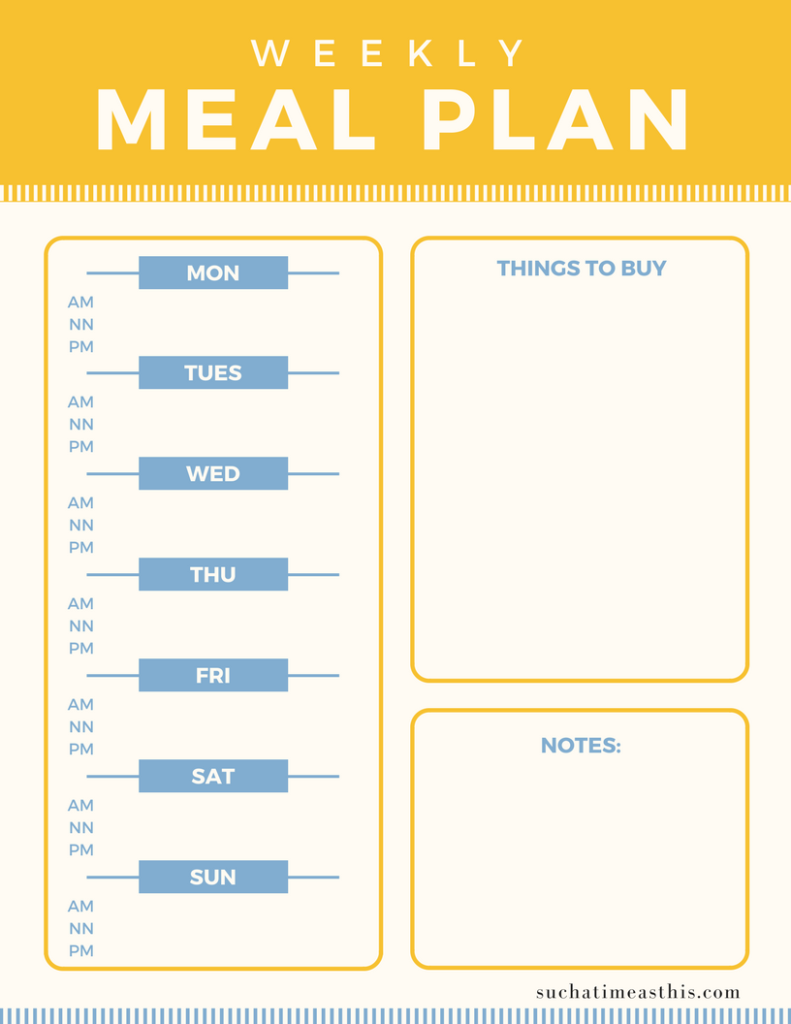 Homemaking Binder Meal Planner