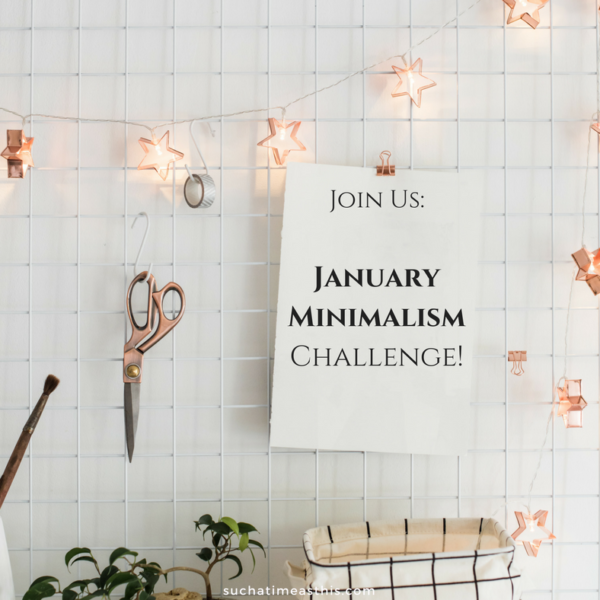 January Minimalism Challenge